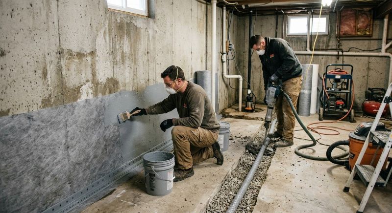 Basement Seepage Repair in Greenville, SC
