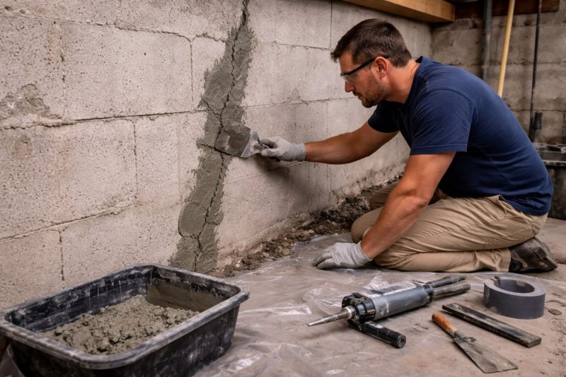 Cracked Basement Floor Repair in Sarasota, FL