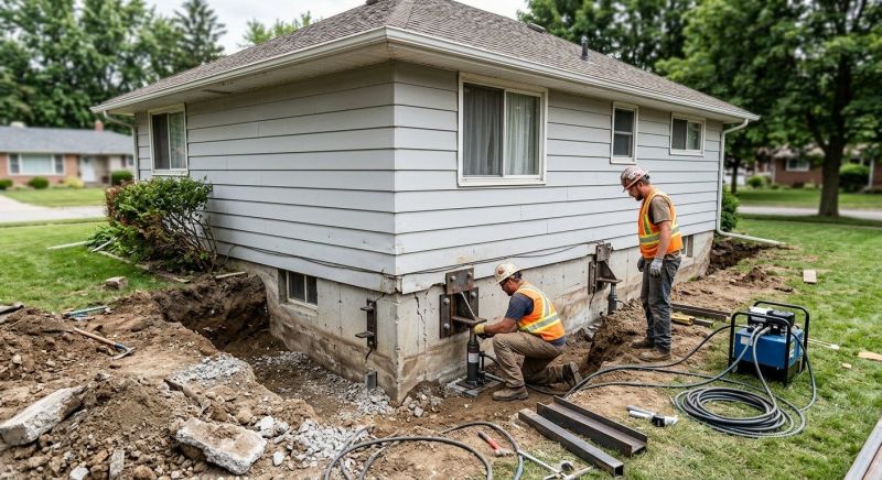 Sinking Foundation Repair in Greenville, SC
